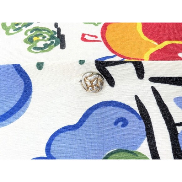 Kathie Lee Graphic Pumpkin Patch Fall Short Sleeve Button Shirt Blouse Size L/XL - Picture 4 of 8